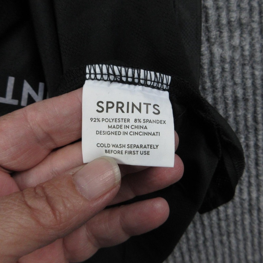 SPRINTS Tank Mens XL Black Jersey Running Performance Moisture Wicking NWOT - Picture 9 of 14